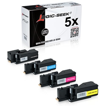 5 Logic-Seek Toner kompatibel zu Dell E525w LED-Farblaser-Multifunktionsdrucker -